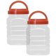 thumbnail image 1 of Airtight Food Storage Jar for Home Use Made of Plastic Transparent with Lid 1lb, 1 of 4