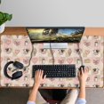 thumbnail image 4 of Long Mouse Pads for Desk,Beige Cow Checker Pattern Desk Mats on Top Of Desks, Desk Mouse Pad Extra Large with 3mm Non-Slip Base and Stitched Edge for Gaming,Office,Work,Home 47.3"x23.6", 4 of 6