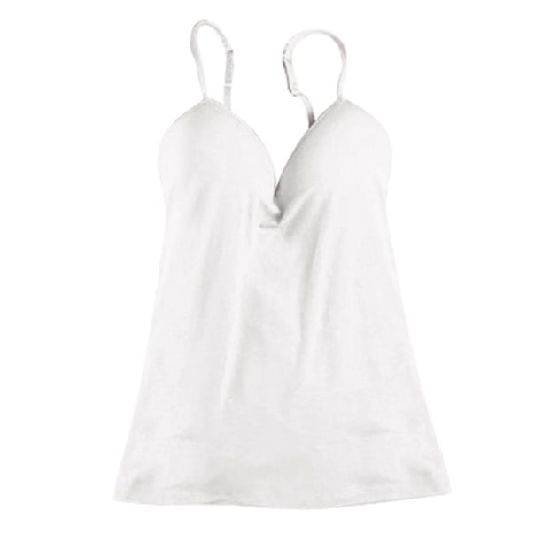 Minnieouse Womens Adjustable Strap Built Bra Tank Tops Camisole Prendas para la parte del cuerpo