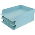 thumbnail image 4 of FUEENIRVA 3Pcs Green Desktop Storage Shelf Multi Purpose ABS Material for Office File Storage, 4 of 8