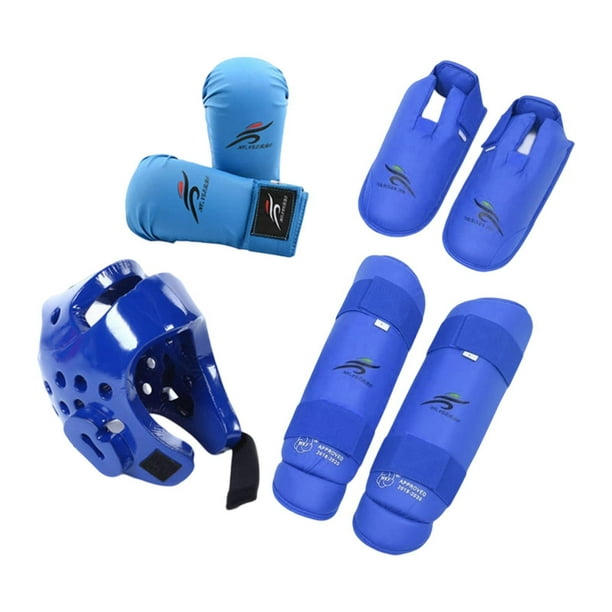 Equipo de entrenamiento de Taekwondo, casco de boxeo, equipo de boxeo, entrenamiento con Azul XS
