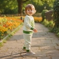 thumbnail image 5 of Toddler Baby Boy Girl St.Patrick's Day Outfit Shamrock Embroidery Long Sleeve Crewneck Sweatshirt Tops and Pants 3 6 12 18 24 Months 2T 3T Spring Clothes Set, 5 of 10