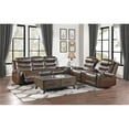 thumbnail image 2 of Pemberley Row Microfiber Brown Sofa Rectangular Power Reclining with USB Charging 86.5" x 40.5" x 37.5", 2 of 9