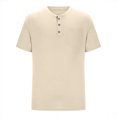 thumbnail image 4 of CHEEREAM Men's Henley Shirts Short Sleeve Casual Basic Henley Tee Summer Button Lightweight Stretch T Shirts with Pocket, 4 of 6