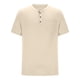thumbnail image 4 of pstuiky Mangas cortas para hombre, Camisa tipo jersey para hombre, de color liso, con botones, manga corta y cuello alto camisas casuales para hombre s, 4 of 6