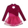 thumbnail image 5 of TSSOE Toddler Girls Sparkly Tutu Skirted Leotard Ballet Dance Dress Figure Skating Competition Hot Pink 6, 5 of 7
