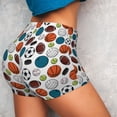 thumbnail image 4 of Balery Color Balls Pantalones cortos de entrenamiento estampados para mujer, sin costuras, ajustados, para gimnasio, yoga, correr, deportes, ejercicio activo, fitness.-Medium, 4 of 8