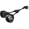 thumbnail image 4 of Europe CEE7/7 Schuko 1-to-2 Outlet Power Cord Splitter Extension Cord,Power Cord Euro Schuko Plug CEE7/7 Male to 2X Schuko Socket Female Y Splitter Cord (Elbow 1-to-2, Black, 1ft/30cm), 4 of 8