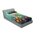 thumbnail image 2 of Ambesonne Floral Fitted Sheet & Pillow Sham Set, Colorful Dandelions, Twin, Multicolor, 2 of 2