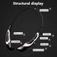 thumbnail image 2 of Auriculares Bluetooth, auriculares inalámbricos con banda para el cuello Bluetooth 4.0 con auriculares retráctiles, auriculares deportivos con cancelación de ruido a prueba de sudor Adepaton  2033203-2, 2 of 9