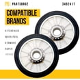 thumbnail image 2 of PartsBroz 349241T Kit de Rouleau de Tambour de Séchage - Compatible avec Whirlpool Kenmore Roder KitchenAid - Remplace AP3098345 26000349241 349241 PS347627 110.60022010 LTE5243DQ8 WED4815EW1 WED4800XQ1 WED4815EW0, 2 of 6