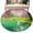 DeepPink, variant on Round Area Rug 8 Ft, Pink Flower Tree Washable Non-Slip Circle Carpet for Living Room/Bedroom, Spring Lake Boat Country Natural Scenery Collection Low-Profile Large Area Rugs for Indoor