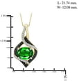 thumbnail image 3 of 3 1/2 Carat T.G.W. Chrome Diopside And Black White Diamond Accent 14k Gold Over Silver 3-Piece Jewelry set, 3 of 7