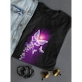 thumbnail image 3 of Magical Neon Butterflies Shaped T-Shirt Women -Image by Shutterstock, Female XX-Large, 3 of 4