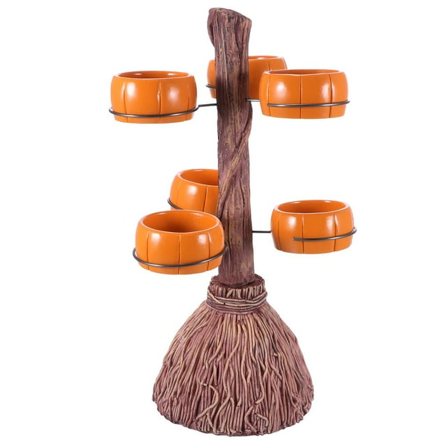 Bearachild Calabaza de Halloween Snack Bowl Stand Snack Basket con 6 cuencos en forma de calabaza para fiestas de cumpleaños panadería Navidad Kits de decoración para fiestas No.1 Bearachild HA027574-01