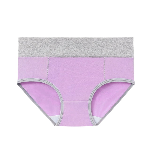FAIWAD Womens 4 Packs Plus Size Underwear Cotton High Waisted Full Coverage Briefs Breathable Comfy Soft Panties Multipack