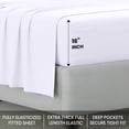 thumbnail image 3 of Kotton Culture Bed Sheets 4 Piece 100% Egyptian Cotton 600 TC Soft Crisp Cooling Cotton Luxury Hotel Sheets with 16" Inch Deep Pocket Snug Fit Sateen Weave(White,Full XL), 3 of 6