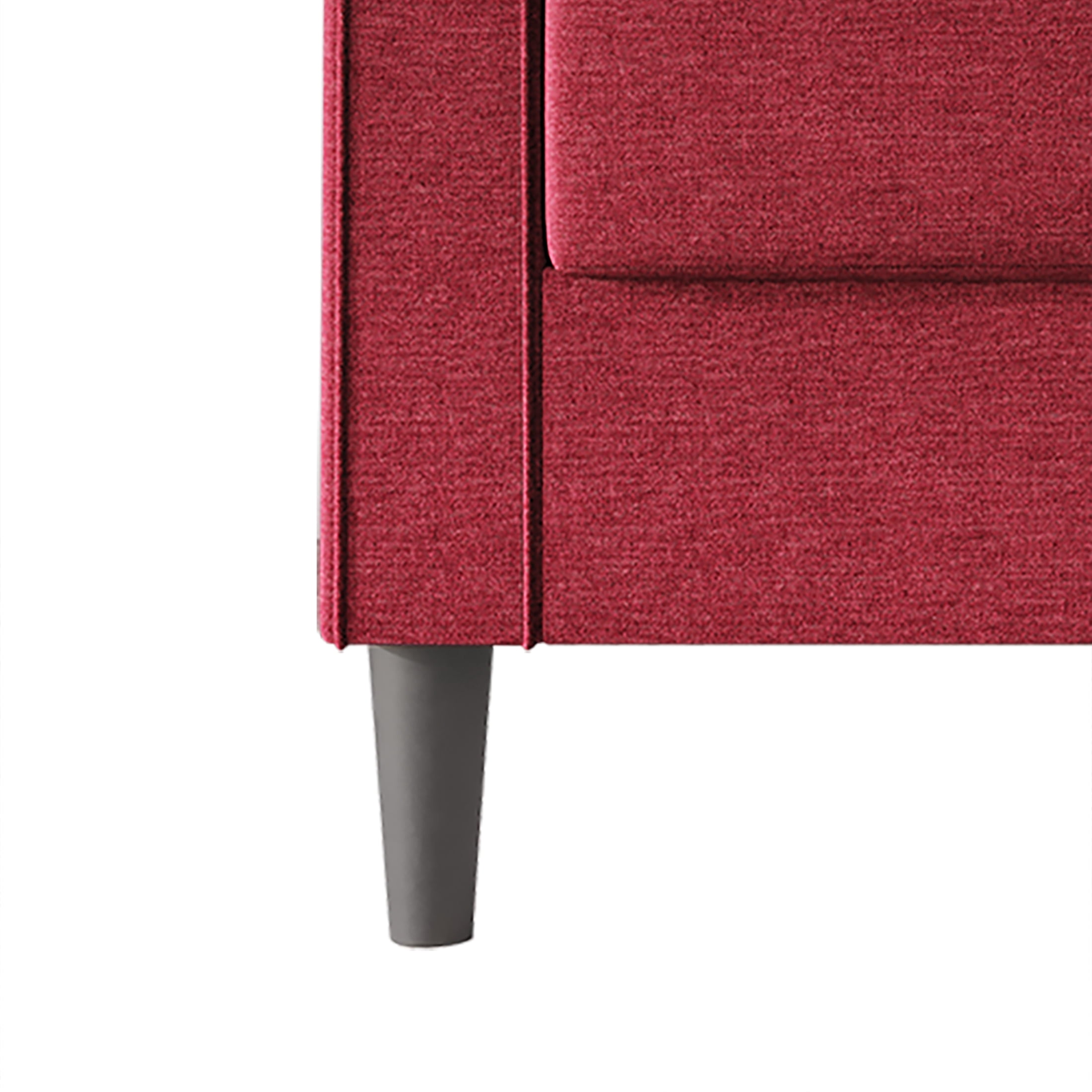 Castle Place Classic Linen Upholstered Sofa, Red
