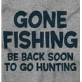thumbnail image 2 of Funny Dad Gone Fishing Hunting Season Men's Long Sleeve Tee T Shirt Brisco Brands X, 2 of 5