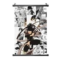 Aizawa Shota Hanging Poster, Black Plastic Shaft Wall Hanging Posters Scroll Hanger, Canvas Artwork Wall Art Painting Decor for Living Room Bedroom Office 20"X30"