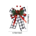 thumbnail image 3 of DAMAI 2 Pcs Christmas Bows Buffalo Plaid Bow Wreath Ribbon with Pine Cones Buffalo Check Bow for Home Indoor Outdoor, Ornament Bow for Crafts, Wedding and Party Decor, 3 of 7