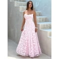 thumbnail image 6 of Women'S Maxi Dresses Wedding Guest Dress A-Line Long Square Neck Backless Sling for Beach Pink XL, 6 of 9