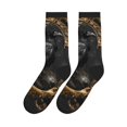 thumbnail image 5 of Crew Socks for Women Men Athletic - Gothic Raven Portrait Soft Comfort Breathable Mid-Calf Sole Running Socks Womens Men, 5 of 7