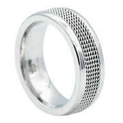 Arista Men's Wedding Band in Solid Stainless Steel