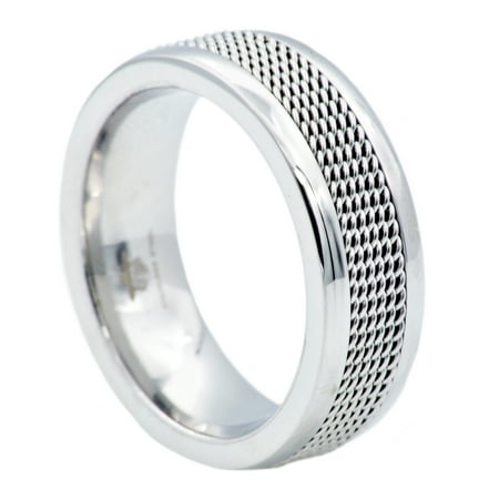 Arista Men's Wedding Band in Solid Stainless Steel