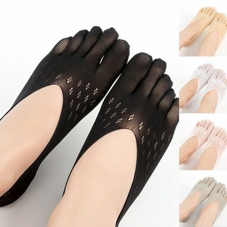 

Kripyery 1 Pair Toe Sock High Elasticity Breathable Five-Fingers Fashion Summer Thin Toe Sock for Home Wear