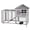 Gray, variant on Aivituvin Wood Rabbit Hutch Outdoor Chicken Coop Hen House with No Leak Tray