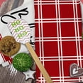 thumbnail image 4 of JOOCAR Christmas Kitchen Towels, Red and White Plaid Believe Bells Christmas Towels for Home Kitchen Holiday Decoration Housewarming Gift Towel Set of 2, 4 of 5