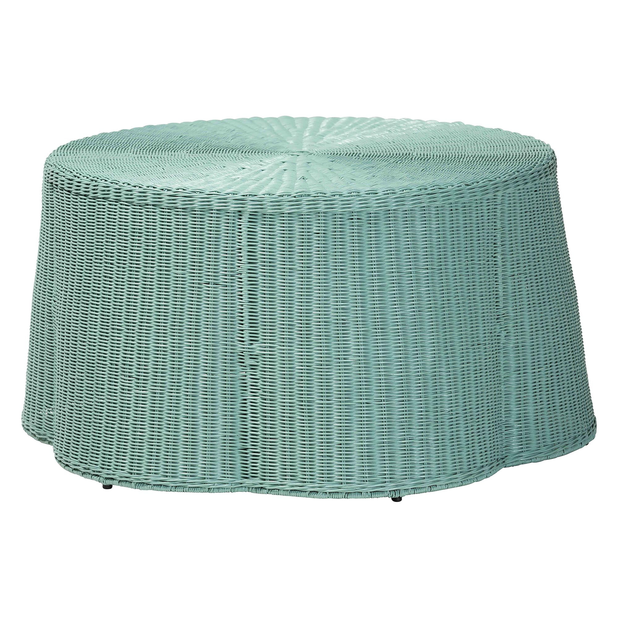 bali & pari Palm Boho Coffee Table, Seafoam Green