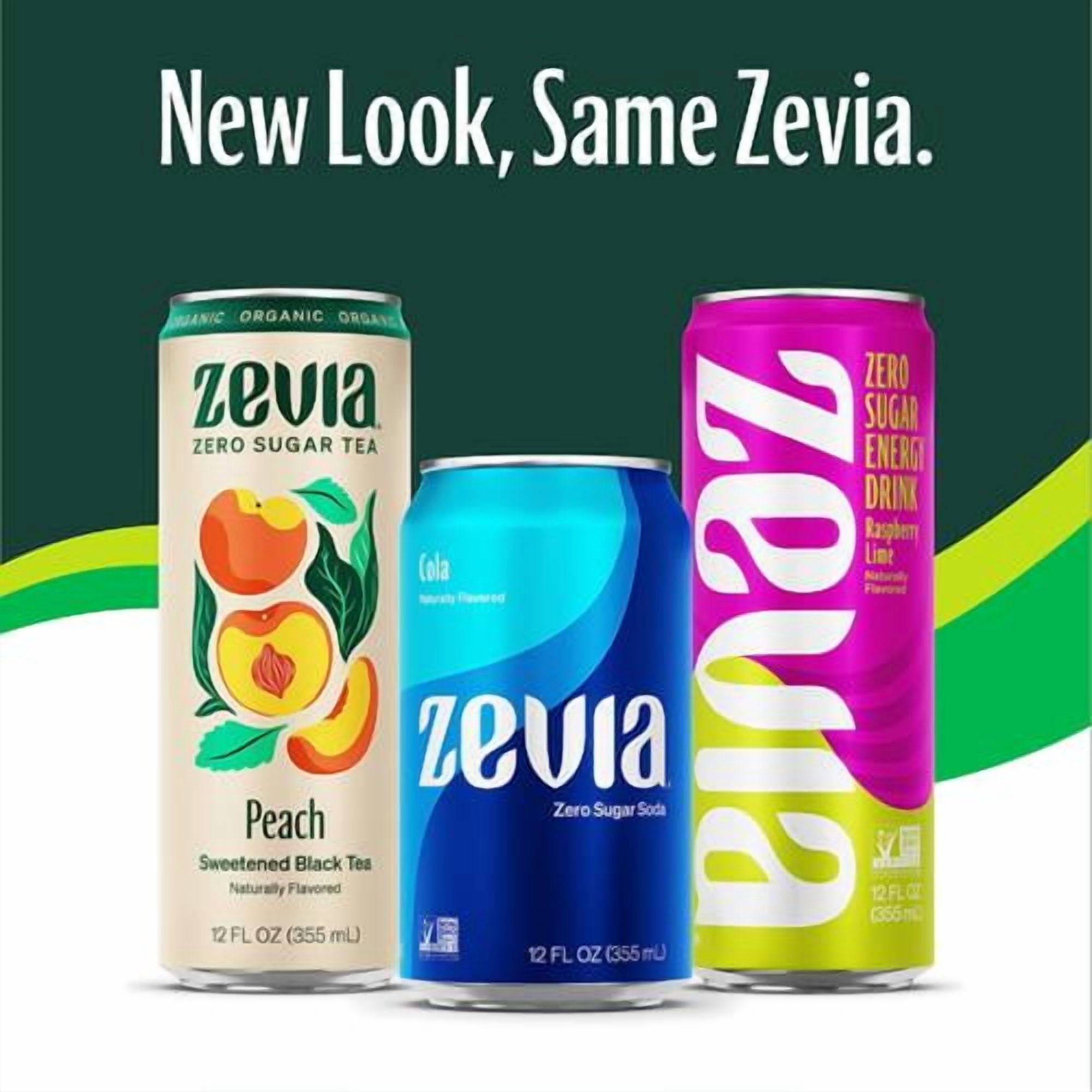 Zevia Zero Sugar Soda, Creamy Root Beer, 12 Ounce Sleek Can - Pack of 2