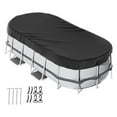 thumbnail image 3 of yaaqii Oval Pool Cover with Accessories For Above Ground Pool Weather Resistant, 3 of 5