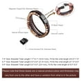 thumbnail image 2 of Speroto New Mens Bracelet Bead and Leather Braided, Lava and Onyx Bead Leather Bracelet for Men, 2 of 7