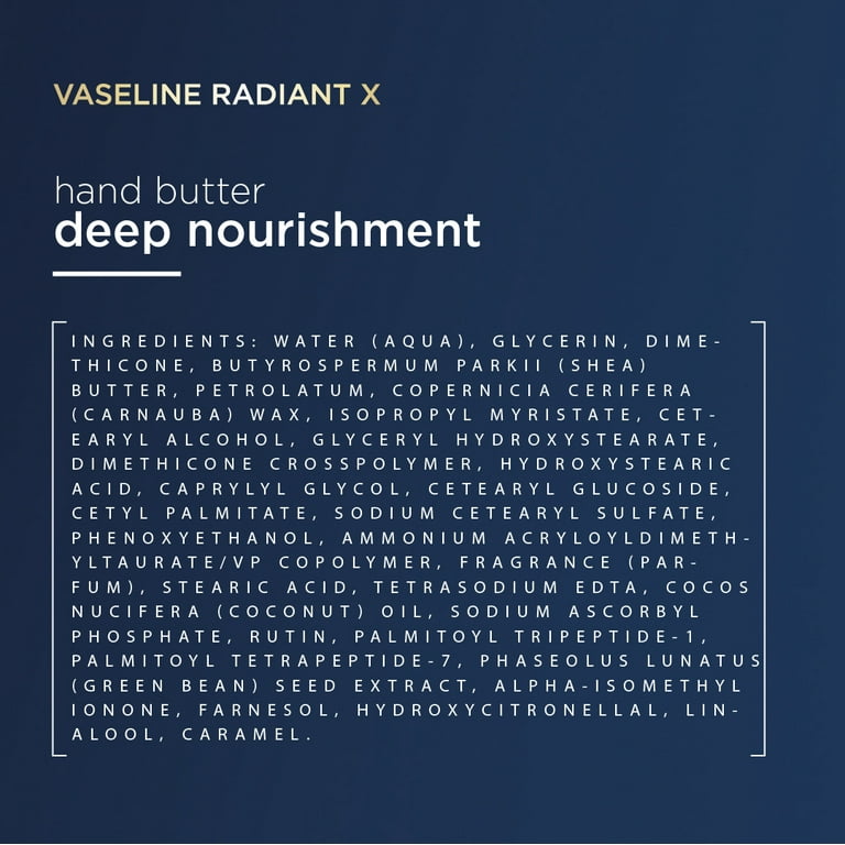 Vaseline Radiant X hand butter 3本セット Vaseline® Radiant X Deep Nourishment Hand Butter | Vaseline®