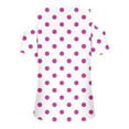 thumbnail image 4 of Womens Cold Shoulder Blouses Sexy Short Sleeve Round Neck Loose Fit Going Out Tops Casual Polka Dot Pullover Ladies Loose Summer T Shirts, 4 of 4