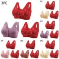 thumbnail image 6 of 3PC Front Fastening Bras for The Elderly Women Plus Size Non Wired Comfortable Push Up Everyday Sports Bras Wireless Full Cup Bralettes M-7XL, 6 of 7