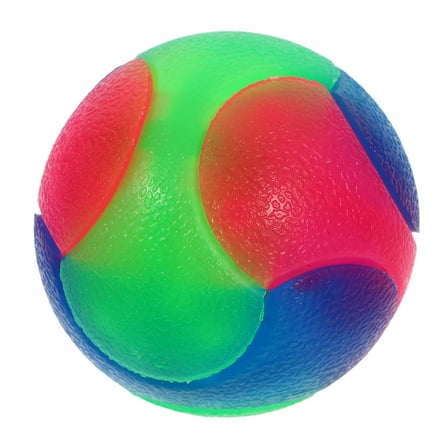 LEORX Multi Rubber Glow Balls for Dogs Light Up Dog Pet Toy 1Set