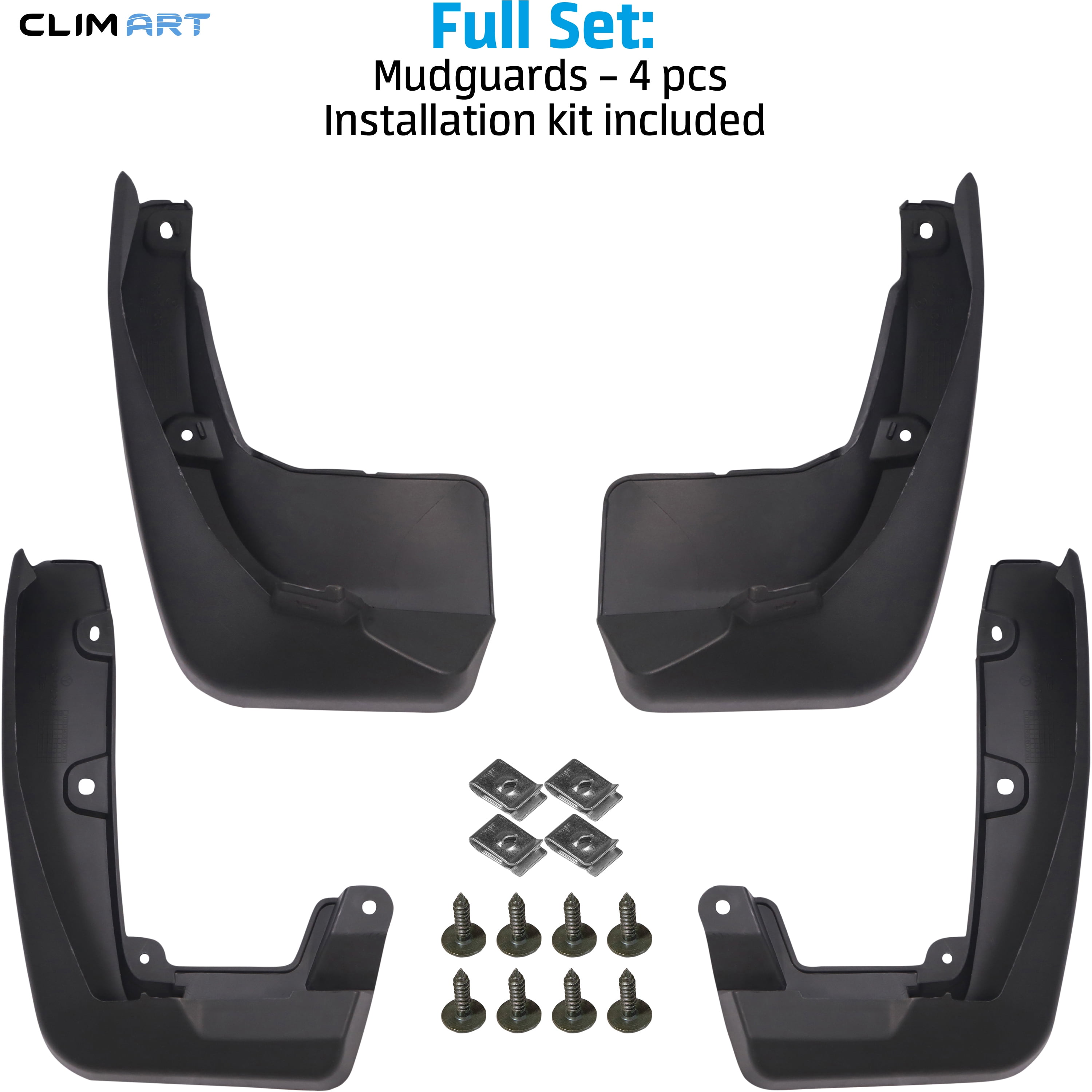 CLIM ART Custom Fit Mud Flaps for Honda CR-V 2017-2022, 4 pcs, Easy to Install, Road and Weather Resistant Thermoplastic, Car Accessories - MF1417021