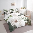 thumbnail image 3 of Homewish Rustic Boho Bohemain 7 Pieces Bedding Comforter Set,Modern Aesthetic Artistic Full Bedding Set,White Green Fitted Sheet Flat Sheet For Teens,Ultra Soft Home Decor Reversible, 3 of 8