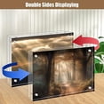 thumbnail image 4 of 4x4 Acrylic Frame, 20mm Thicker Frameless Clear Picture Frame, Double Sided Magnetic Picture Frame Square Frame, Free Standing Desktop Display 1 4x4, 4 of 5