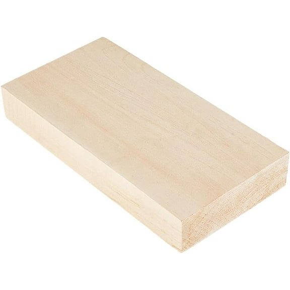 7.8x3.9x1.2 Inch Basswood Carving Block Thick Hobby Wood Unfinished Wood Palnk Native Basswood Material Wood Sheets for Engraving Turning Cutting DIY Crafts