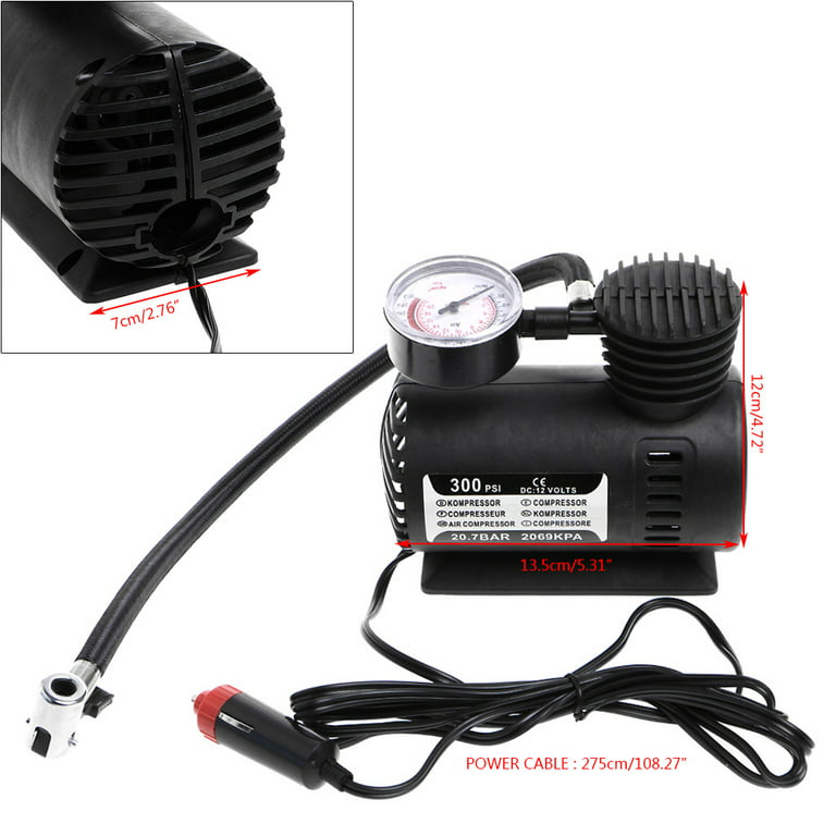 Portable Car Air Compressor 300 Psi 12v Air Pump Auto Mini Air