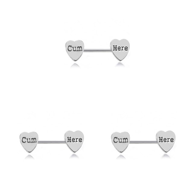 Sonducket Pezones Anillos Accesorio de moda Hermosos adornos de Pequeños piercings en el cuerpo en forma de corazón para niñas Cum-Here Type1 NO1