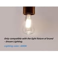 thumbnail image 2 of Dream Lighting LED Vintage Edison Bulb,for Ceiling Pendant Light,Warm White,4000K,Pack of 2,3W 150 Lumens, 2 of 6