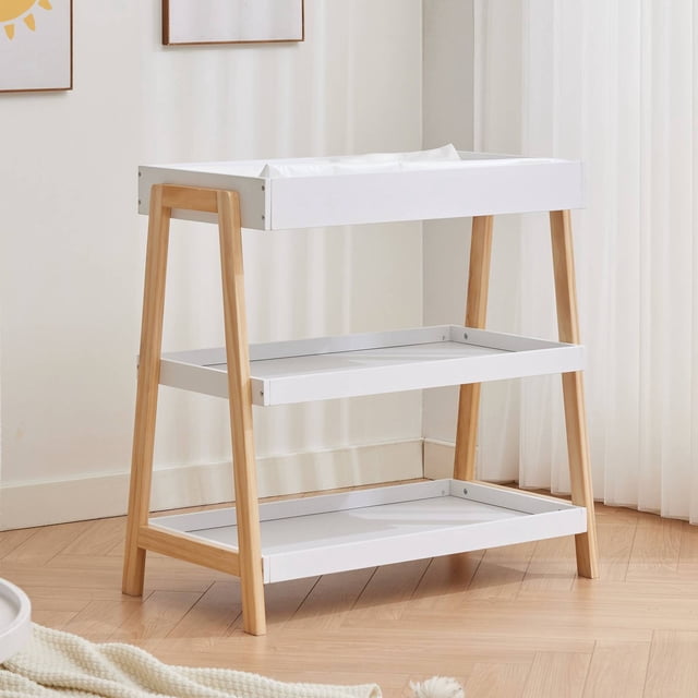 Portable blanca baby changing mesa con waterproof pad - a diaper changing station
