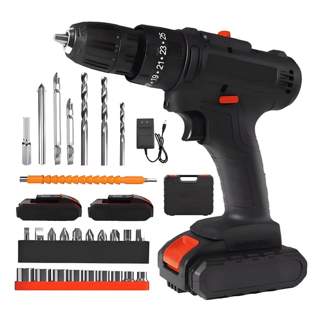 Taladro Recargable con 2 Baterias Inalambrico 8V, Caja de Herramientas, Taladro Inalambrico, Brocas, Fcail de Usar