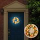 thumbnail image 3 of Xihbxyly Corona de Pascua, Guirnalda de Flores Artificiales, Decoración Vibrante para Puerta de Entrada, Decoración para Fiestas de Primavera, Letrero de Bienvenida para Celebraciones de Bodas, Tamañ, 3 of 3